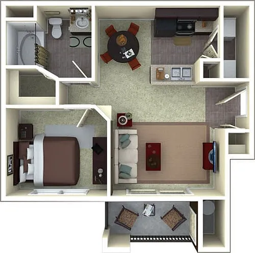 Floor plan 1X1A