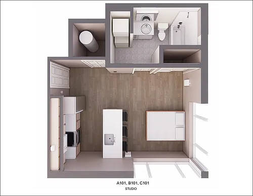 Floor plan 101 A B C
