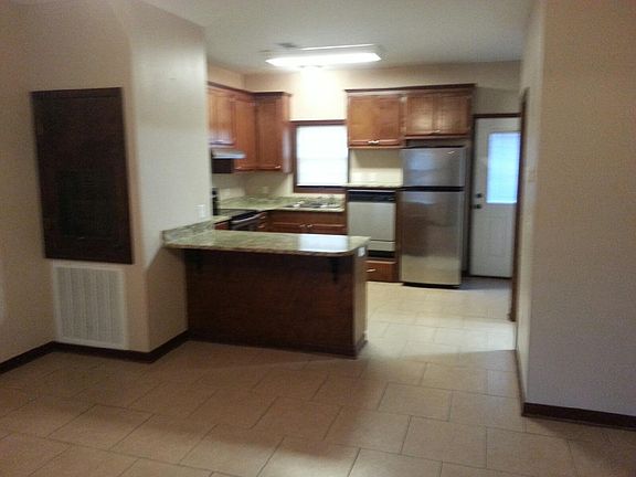Living room into the kitchen
