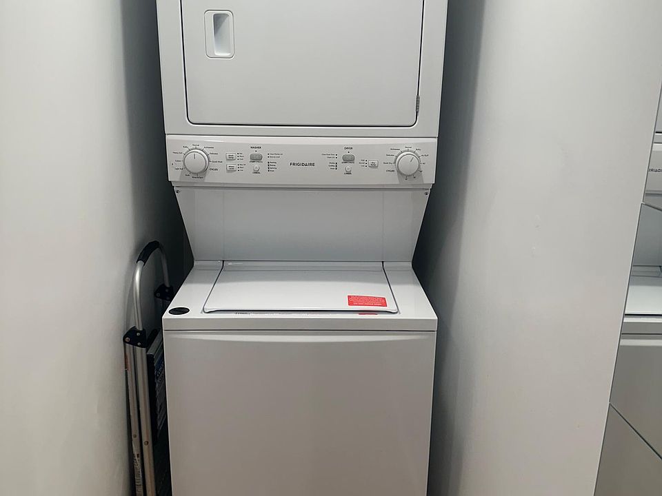 Washer and Dryer in unit.