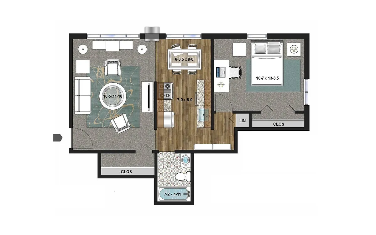 Floor plan One Bedroom