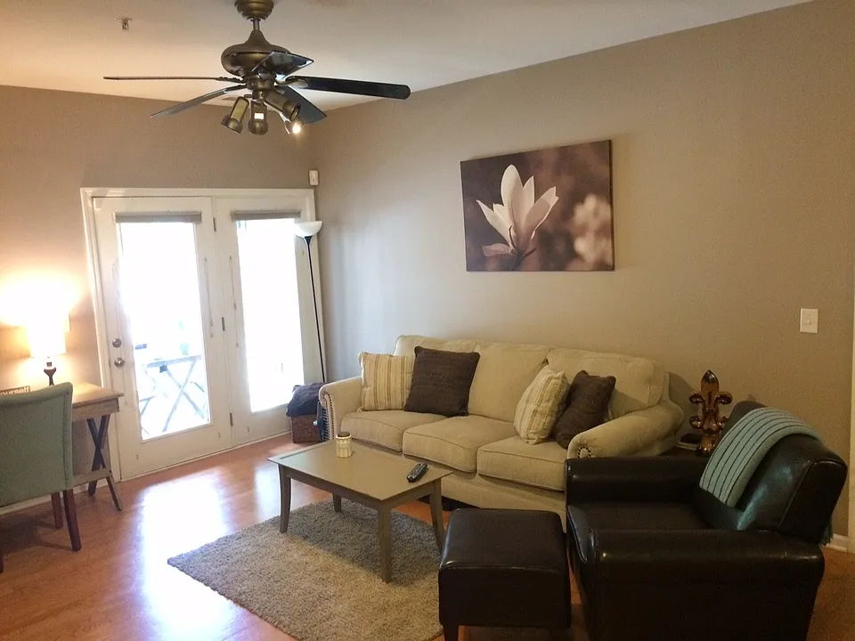 Living Room with Balcony Access