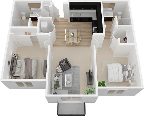 Floor plan 2X2 B1
