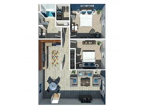 Floor plan 2 Bedroom 1 Bath