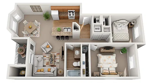 Floor plan 2X1 B