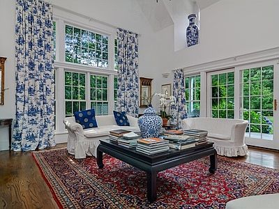 Living room opens onto porch