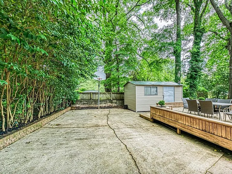 Back yard driveway/Storage shed