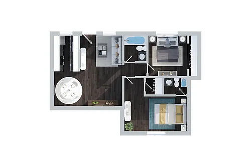 Floor plan 2x2M