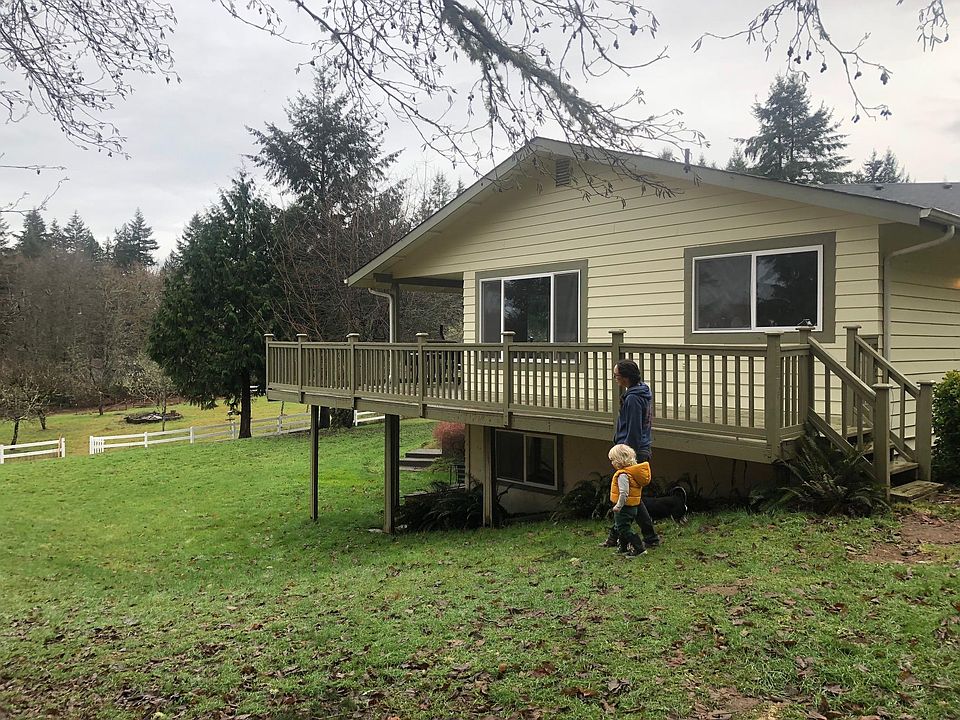 View of the uncovered part of the deck on the north side of the house