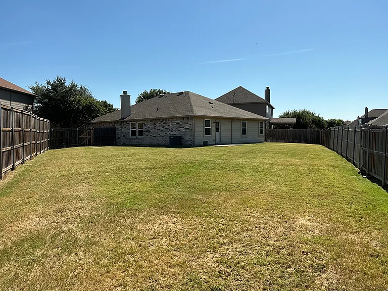 Large back yard