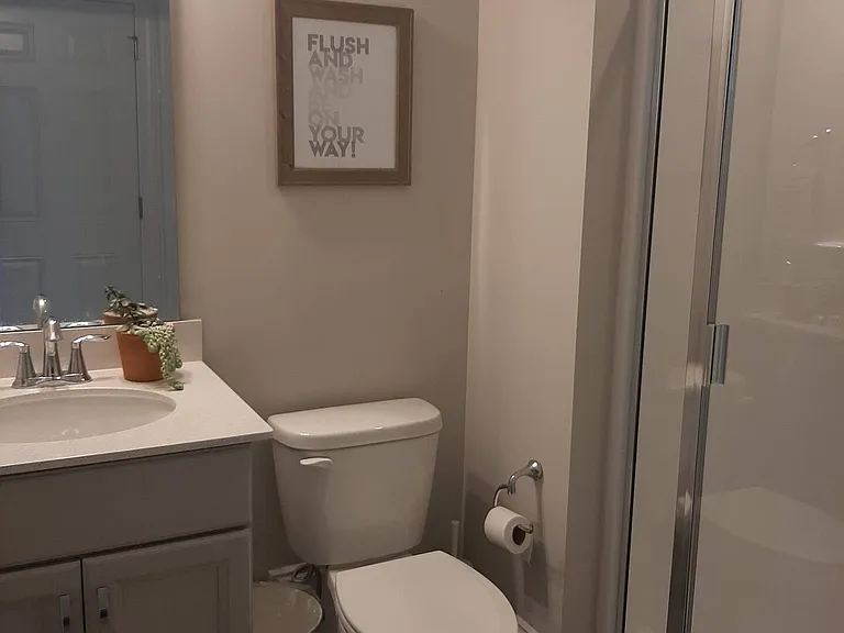 1st story full bath with shower.
