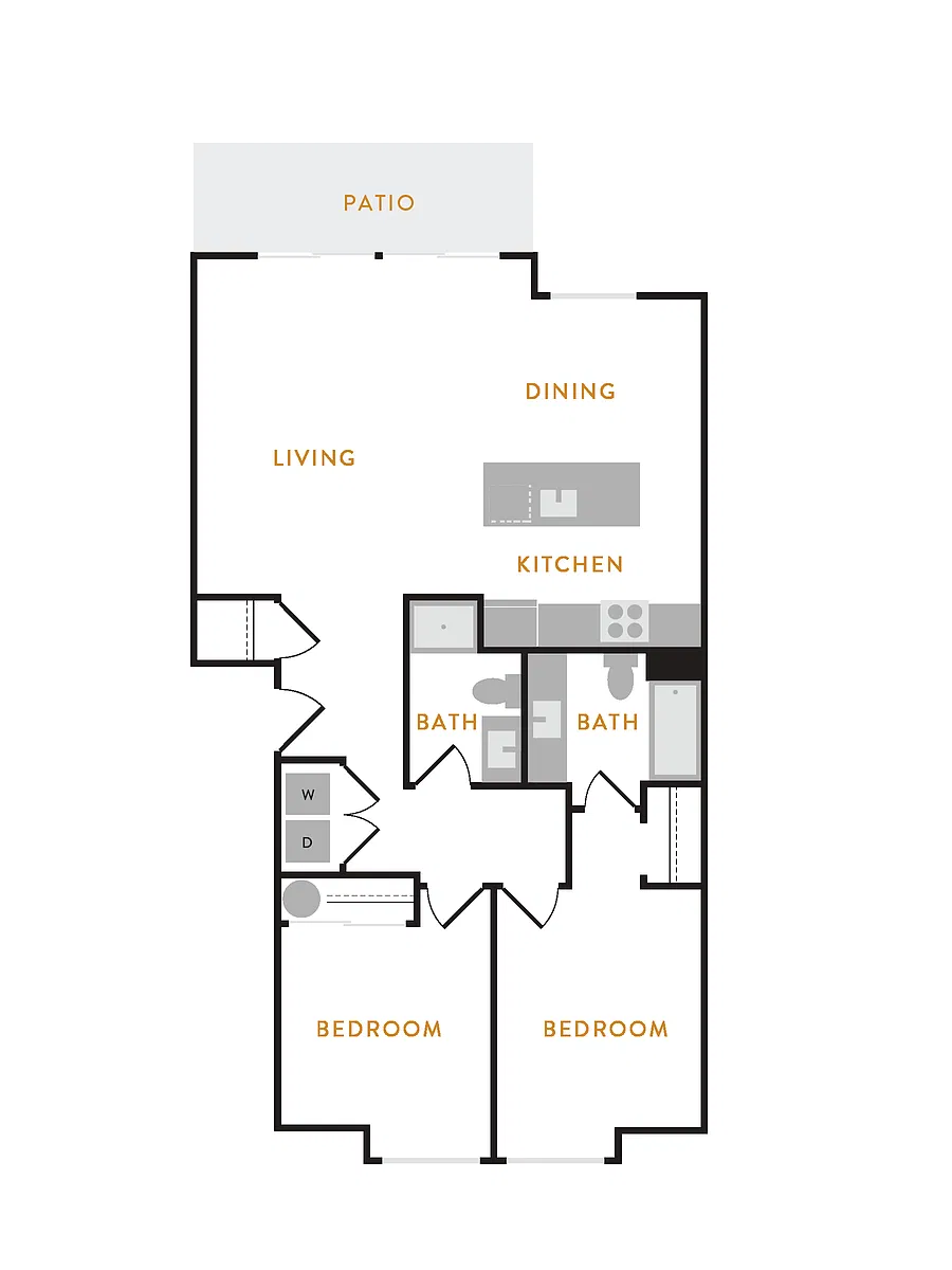 Floor plan 2 Bedroom B