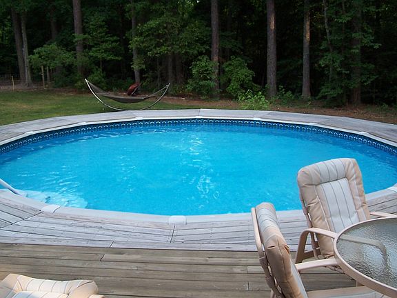 Pool off back deck