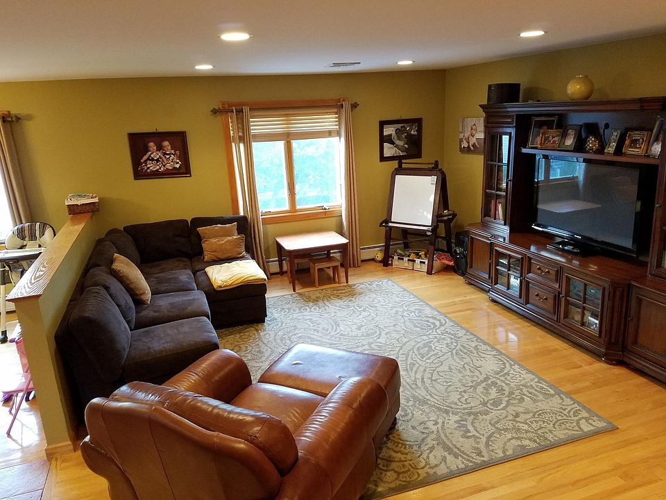 Den area once you walk into the apartment