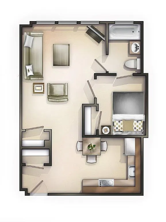 Floor plan 1 Bedroom