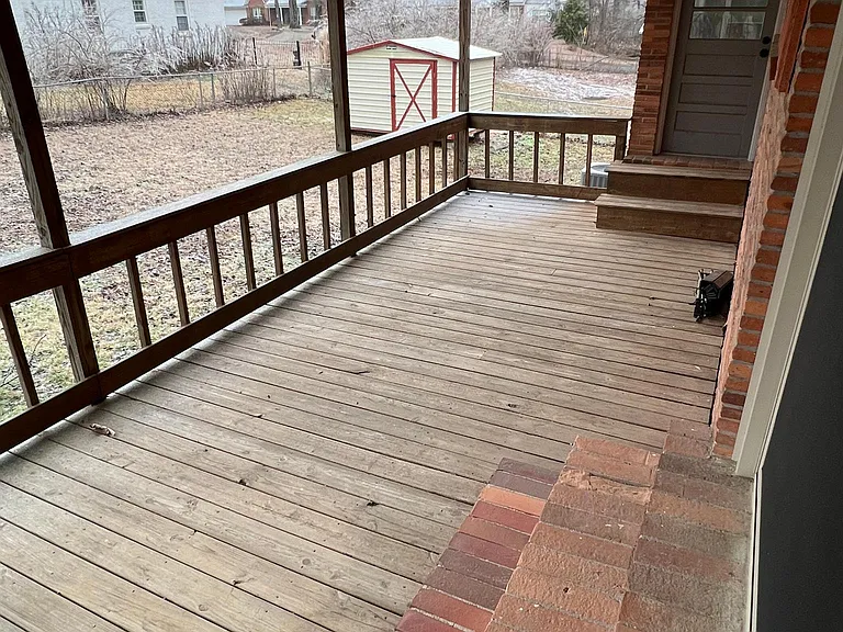 Back porch- storage shed