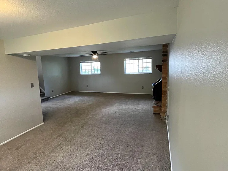 bonus room off the lower living room.