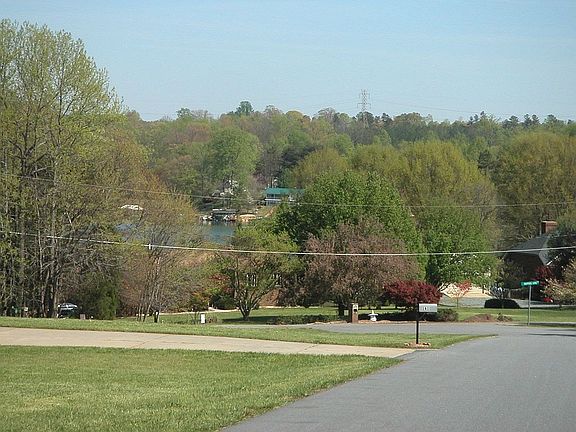 Looking down to the lake the front yard