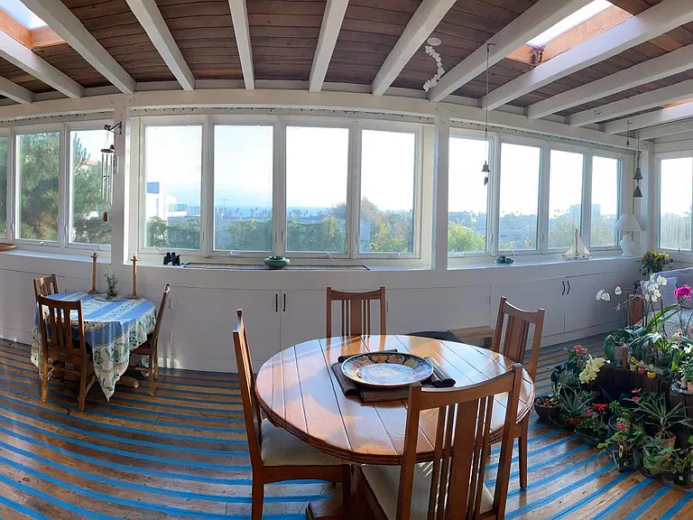 West Porch with ocean view. Walk 4 short blocks to sand and Pacific Ocean.