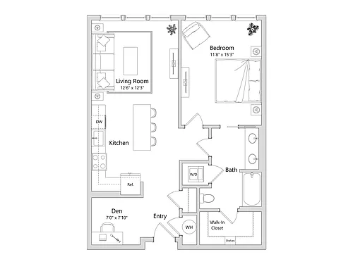 Floor plan 1A-A