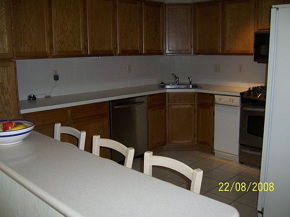 kitchen connects to family room