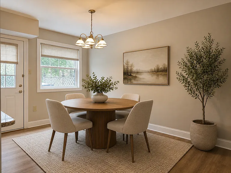 Virtually Staged Dining Space