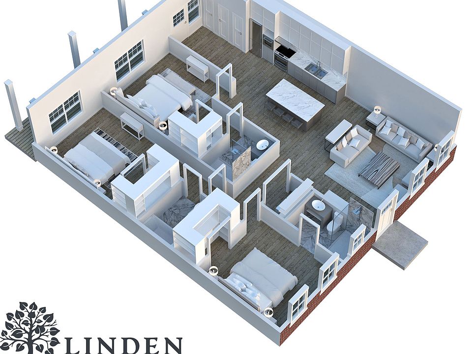 3 bed / 3 bath flat