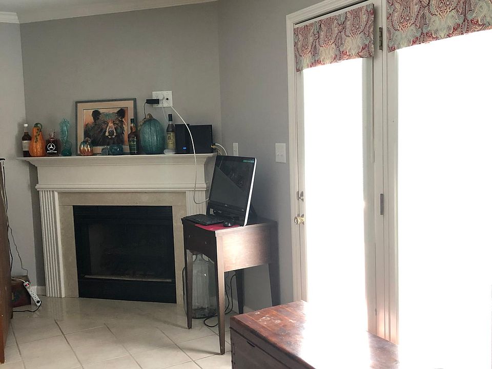 Open great room with fireplace