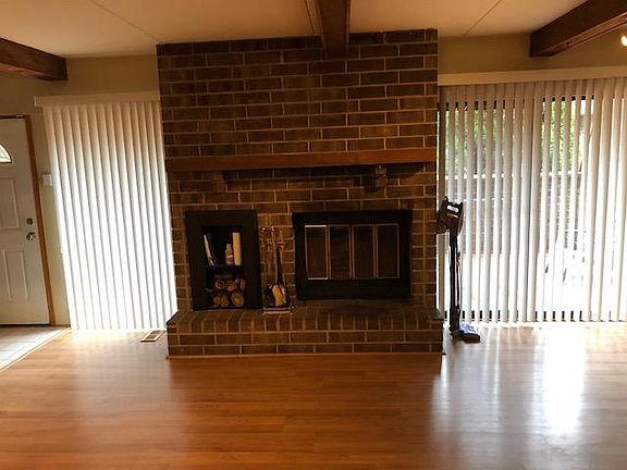 wood burning fireplace