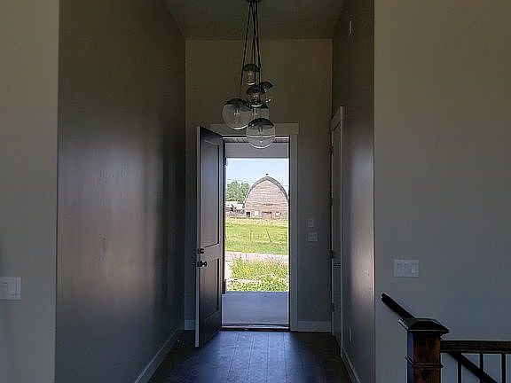 Entryway with view of barn!