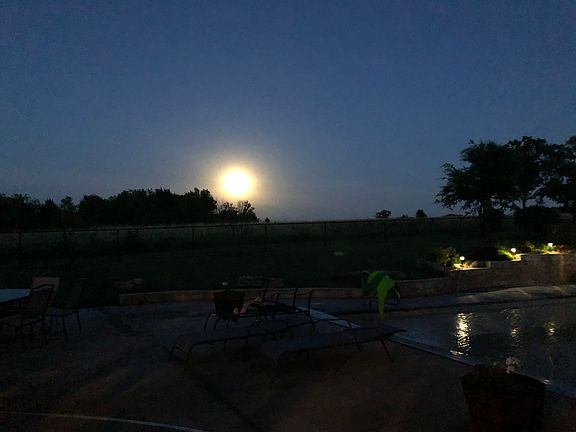 Full moon over the meadow.