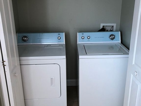 Washer and Dryer located in Kitchen area