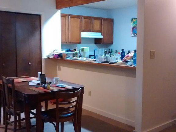 Dining room and kitchen.