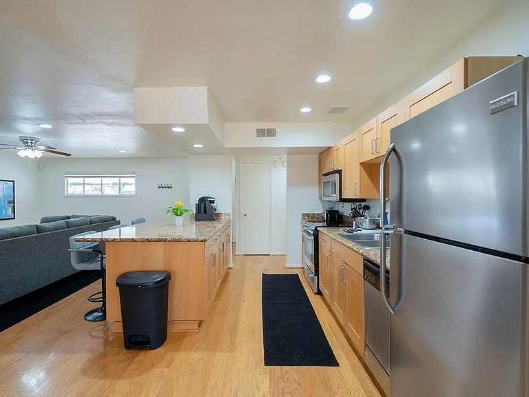 Fully Furnished Kitchen with Large Island Seating