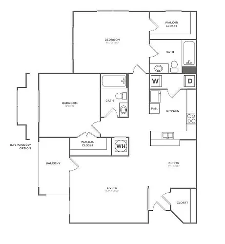 Floor plan Bartlett (1038 SF)