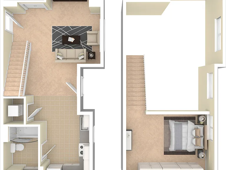 1 bed / 1 bath loft A6 754 sf 1 bed / 1 bath loft A6 754 sf