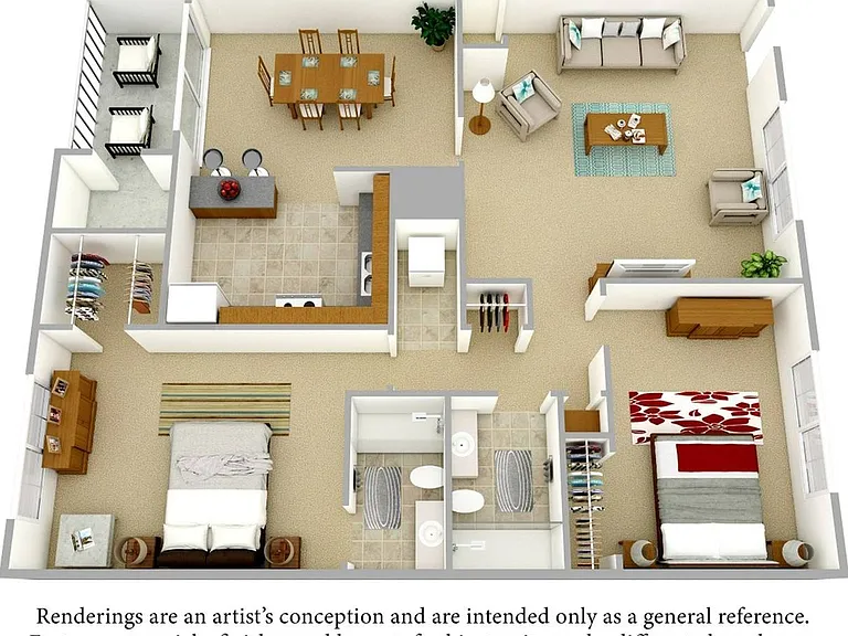 2 Bedroom 2 Bedroom