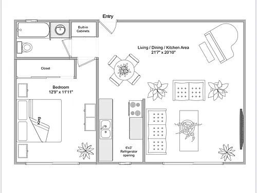 Floor plan 1bd 1bd