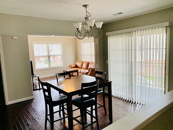 dining room with living room