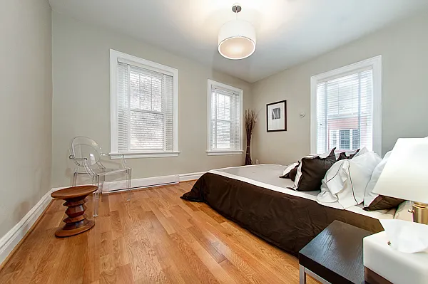 Quiet back corner bedroom.