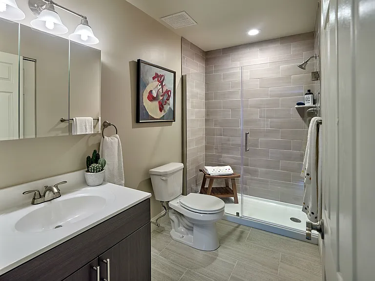 Willowyck Apartments bathroom with walk-in shower
