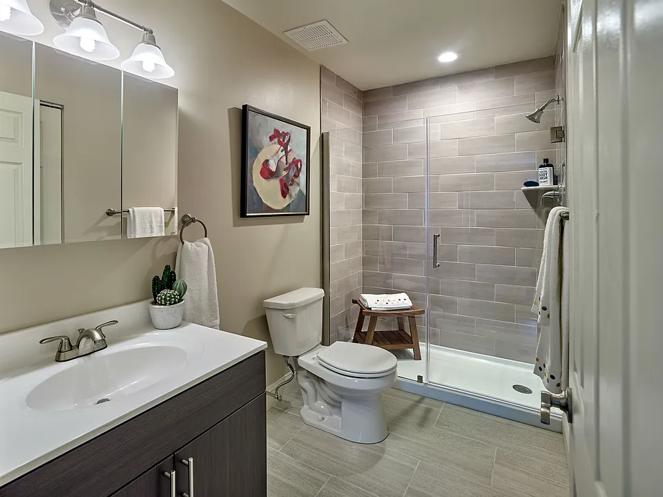 Willowyck Apartments bathroom with walk-in shower