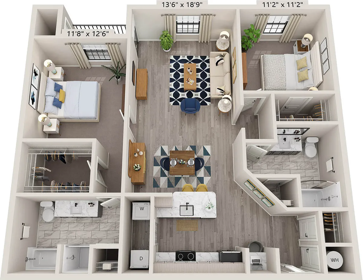 Floor plan Crossing Renovated