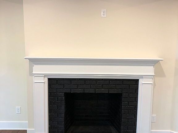 Wood burning fireplace