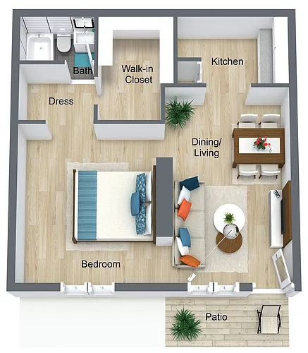 Floor plan A-Studio