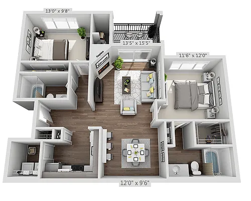 Floor plan Plan B2A