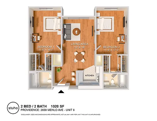 Floor plan Two Bedroom