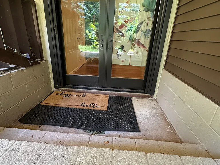 Separate entrance. New Pella French door with screen for both or either side, plus new Pella windows.