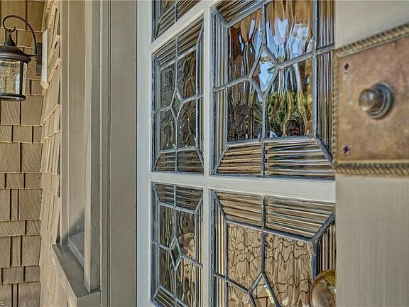 Stunning leaded glass entry way