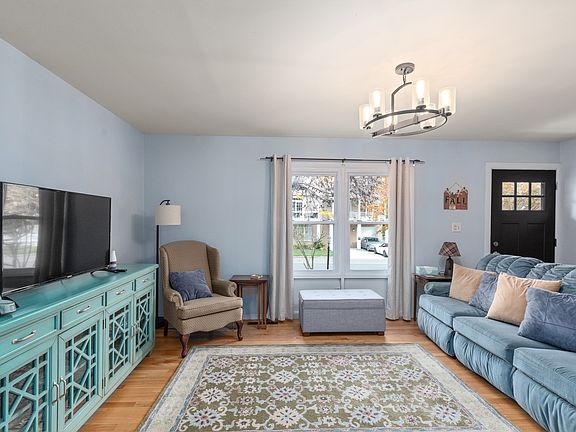 The living room is bright and well appointed